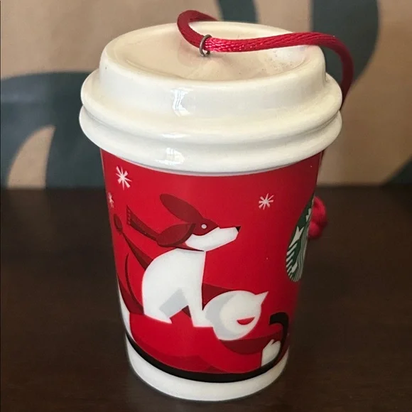 🎄Starbucks Sleigh Ride Holiday Cup Ceramic Ornament - Picture 3 of 7